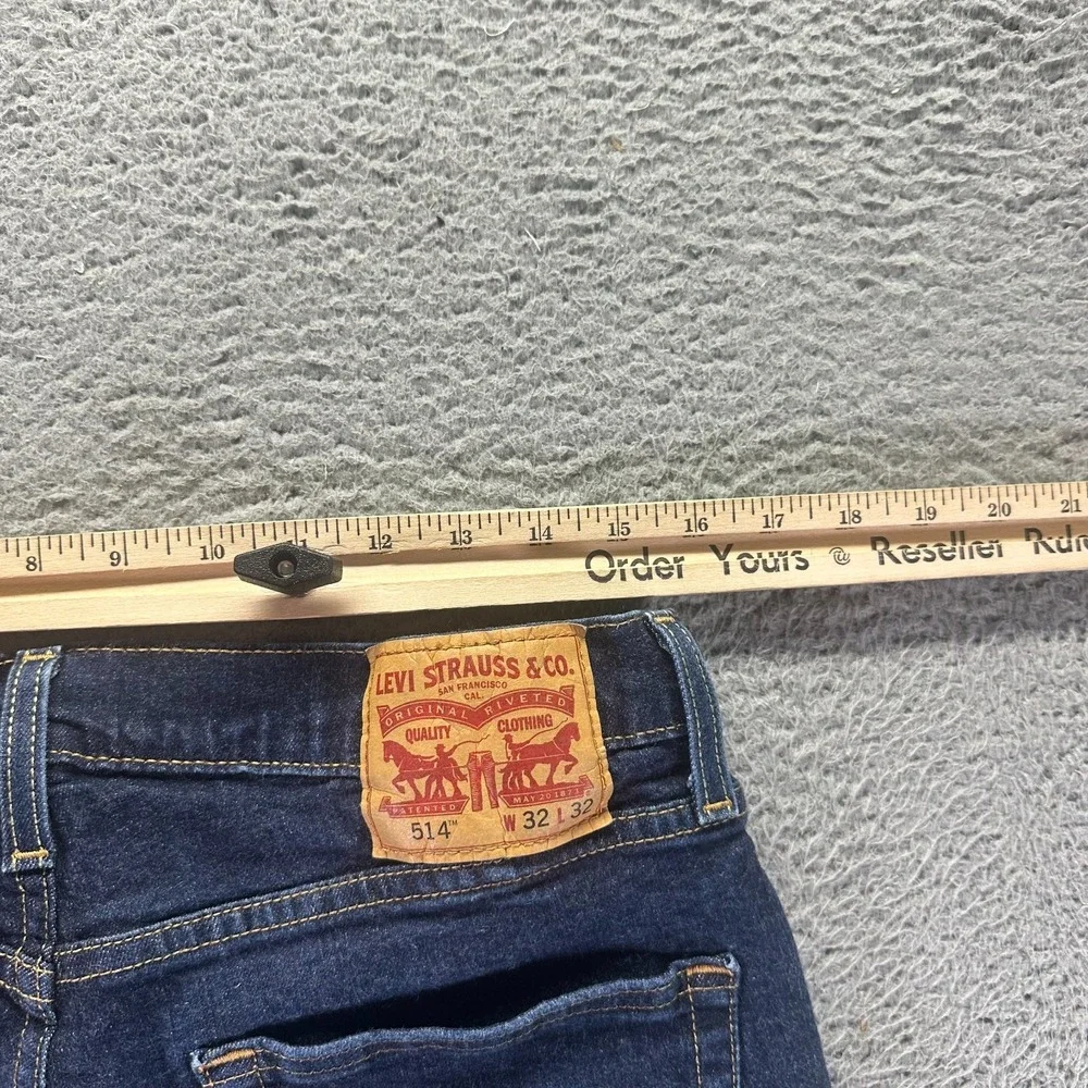 Levi's 514 Jean Men 32x32 Blue Cotton Denim Straight Streetwear Workwear Stretch